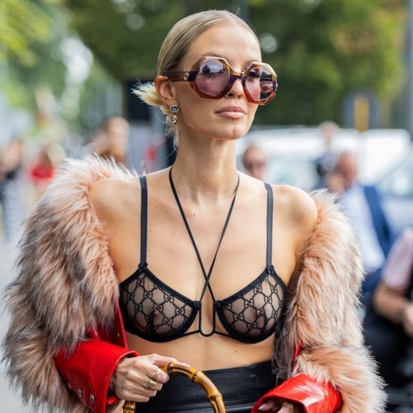 NEW GUCCI GG1242S 001 OVERSIZED ROUND WOMEN’S SUNGLASSES GUCCI GG1242S BLACK - Picture 8 of 15